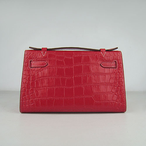AAA Hermes Kelly 22 CM France Veins Leather Handbag Red H008 On Sale